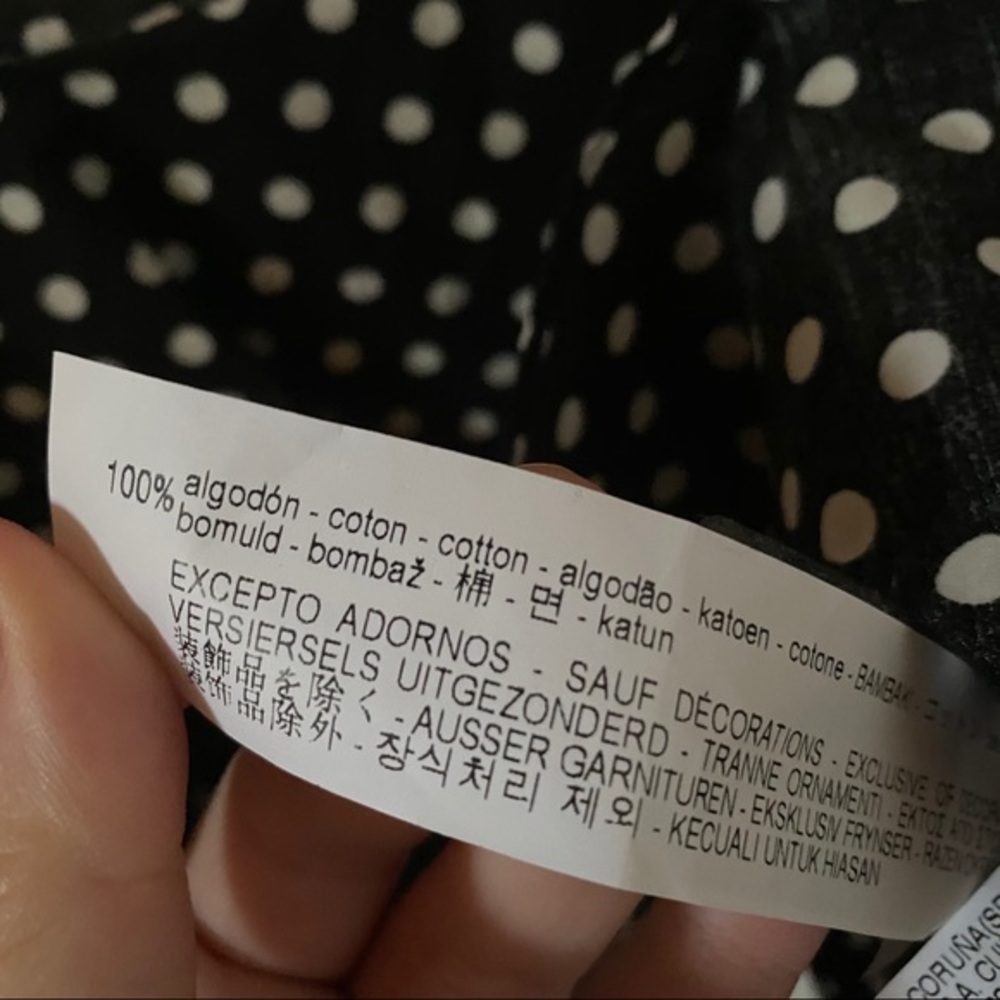 Zara Basic Off Shoulder Polka Dot Top Xs - image 6